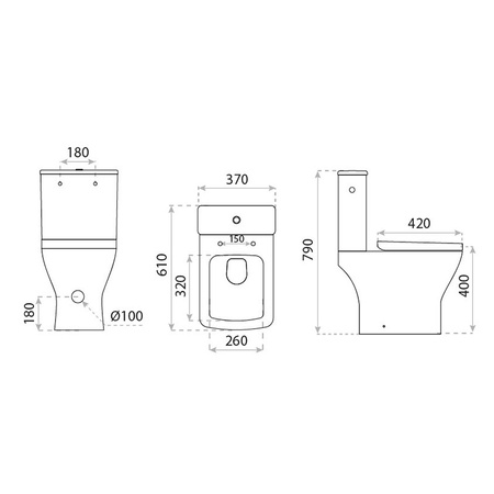 Kompakt WC Lotus z deską