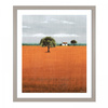 Obraz w ramie „Evening Glow” – szary / pomarańczowy, 60 × 3 × 70 cm