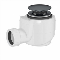 Odpływ wannowy DN40, klik-klak, gun metal