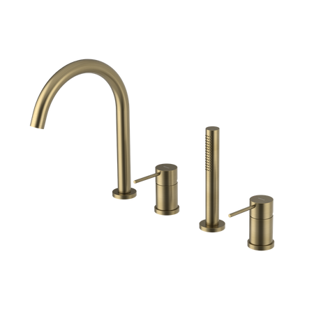 ULTRAMIX 4-otworowa bateria wannowa na brzeg wanny, złoto mat