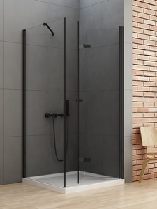 KABINA NEW SOLEO BLACK KWADRATOWA P 70x70x195 CZYSTE 6mm ACTIVE SHIELD