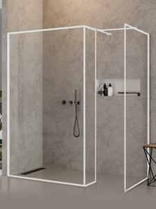KABINA NEW MODUS WHITE WALK-IN U 90x200 CZYSTE 8mm ACTIVE SHIELD