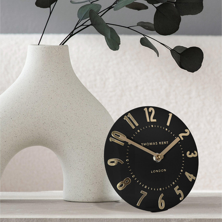 Mulberry Mantel Clock Noir 6in