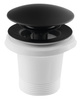 Odpływ wannowy 6/4", klik-klak, czarny mat