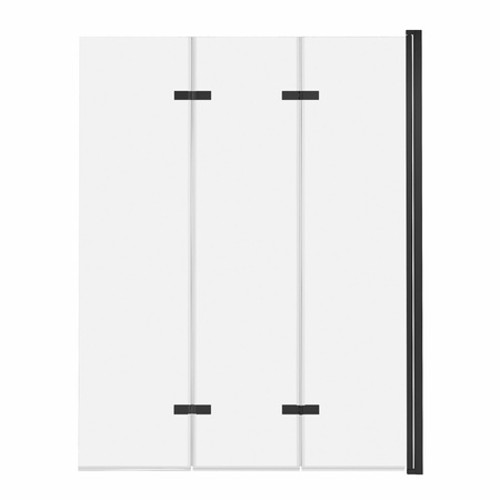 Parawan nawannowy 3-panelowy składany SAJNO 120 cm Czarny