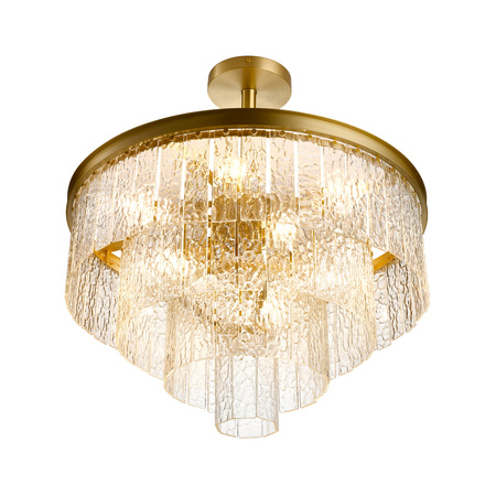 Lampa wisząca ICELAND 60 cm - mosiądz, szkło kryształowe