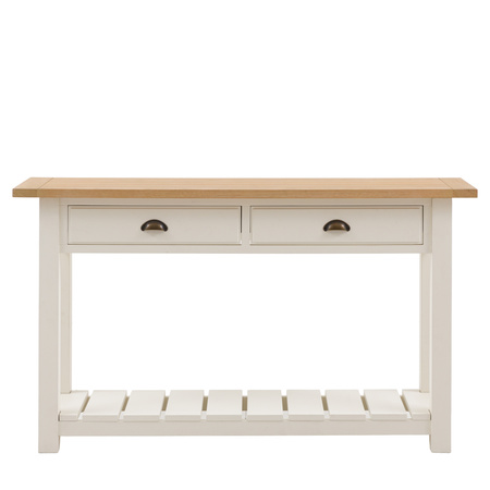 Eton 2 Drawer Console White 1400x380x800mm