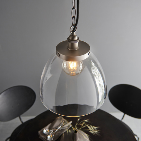 Hansen Grand 1 Pendant Light Brushed Silver