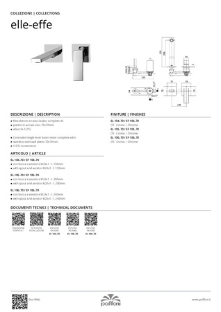 Bateria umywalkowa podtynkowa 250mm-Paffoni/kolekcja Level