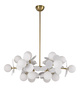 Lampa wisząca CHIC-6, 90 cm - biało złota nowoczesna lampa do salonu