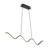 Lampa wisząca ZIGZAG 90 cm - LED, czarna, falista listwa