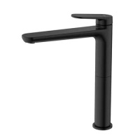 Bateria umywalkowa stojąca wysoka - nablatowa, czarna