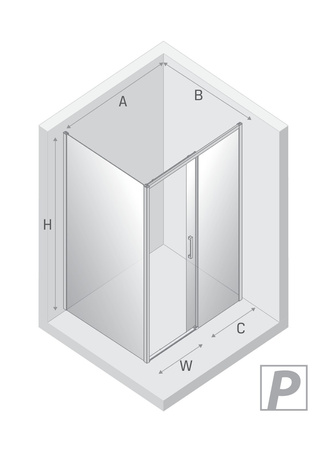 NZ4 Kabina prysznicowa PRIME GUNMETAL BRUSHED 1D prostokątna P 130x70x200 szkło czyste 6mm Active Shield 2.0