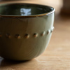 Organic Beaded Mug Olive (4pk) 145x110x80mm