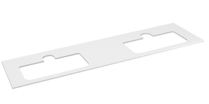 BRAHEA Rockstone blat z 2 otworami 171,6x51,5cm, biały mat