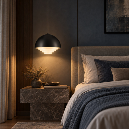 Lampa wisząca DIVERSO 35 cm - czarna matowa