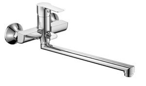 BARON bateria ścienna umywalkowa/wannowa, chrom
