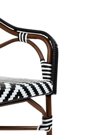 Krzesło ogrodowe CAFE AZURE biały /       czarny