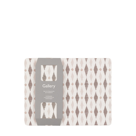 Geo Monochrome Placemat and Coaster Set