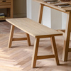 Eton Trestle Dining Bench Natural 1500x380x450mm