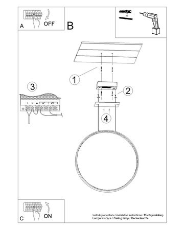 Lampa wisząca RIO 110 złota LED 3000K