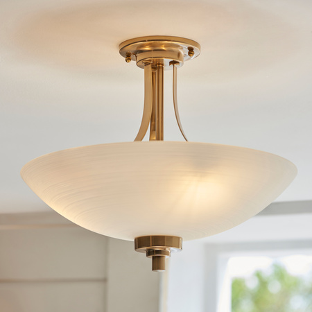 Welles 3 Ceiling Light Brushed Aged Brass