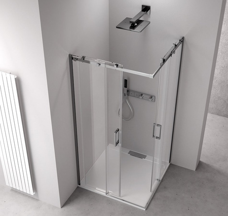 THRON SQUARE kabina prysznicowa prostokątna 1100x800mm, rolki kanciaste, wejście z rogu