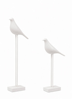 Zestaw 2 dekoracji SHP BIRDY biała