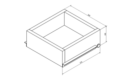 ESPACE szuflada wewnętrzna 256x100x280mm do ESC230, ESC330, ESC530 i ESC630