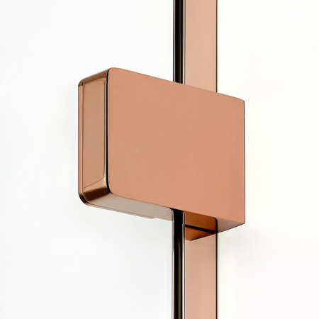 Kabina prysznicowa EVENTA COPPER SHINE WALK-IN U 160x100x200 szkło czyste 8mm Active Shield 2.0