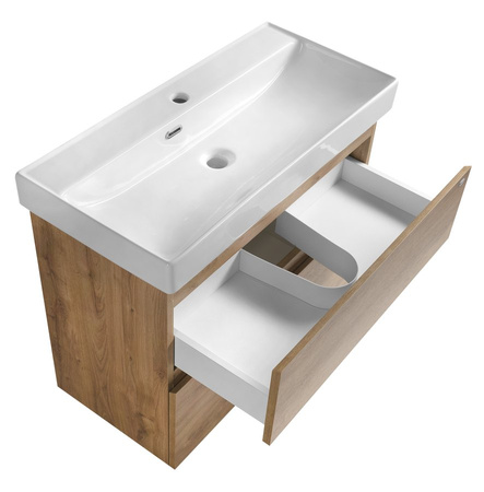 ALTAIR szafka umywalkowa 76x60x37cm, dąb emporio