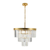 Lampa wisząca SPLENDORE 50 cm - żyrandol złoto-kryształowy