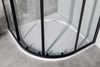 SIGMA SIMPLY BLACK kabina prysznicowa półokrągła 800x800mm, R550, szkło czyste