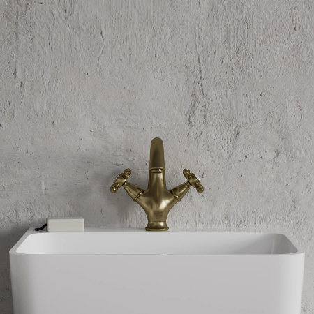 RETRO bateria umywalkowa, brąz antyczny szczotkowany