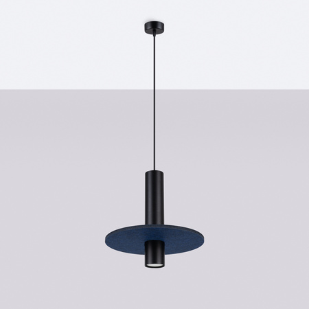 Lampa wisząca PELTA 1 czarna/granatowa
