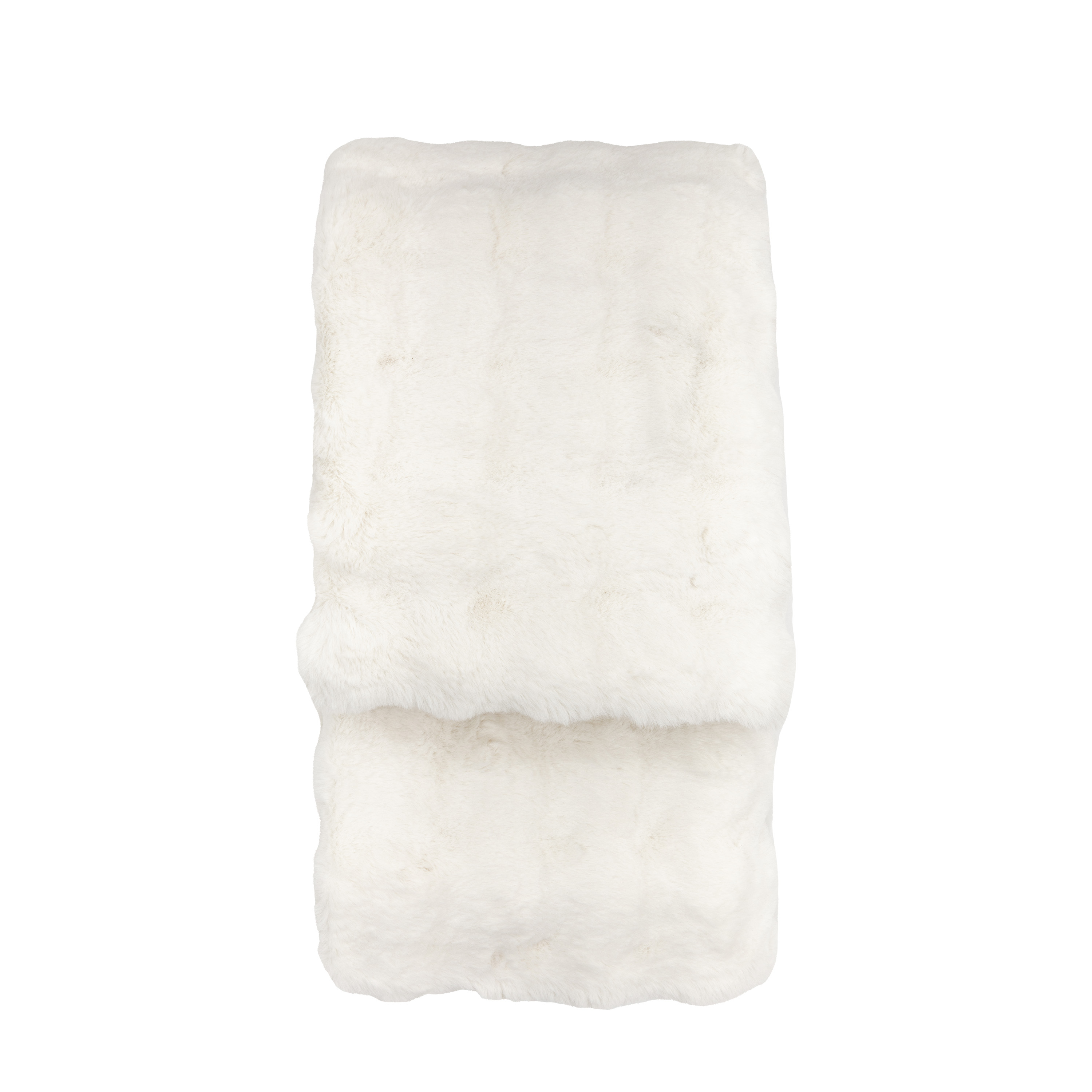 Pled ze sztucznego futra Marshmallow – kremowy, 130 × 170 cm