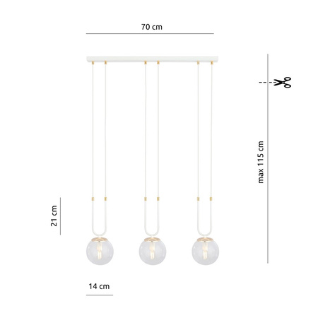 GLAM 3 WHITE/TRANSPARENT