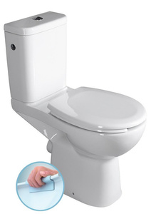 HANDICAP kompakt WC wysoki, Rimless, odpływ poziomy, biały