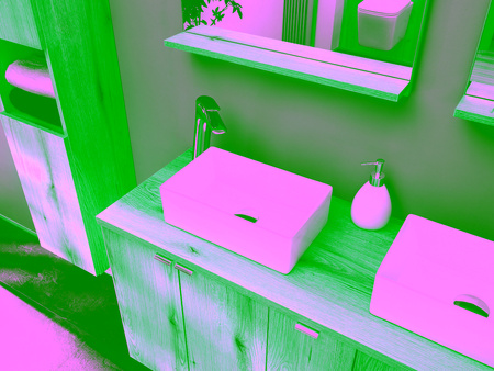 Zestaw meblowy 60cm z blatem i umywalką nablatową Gaja