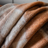 Check Faux Mohair Throw Rust 1300x1700mm