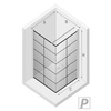 KABINA NEW SOLEO BLACK KWADRATOWA P 90x90x195 KRATKA - CZYSTE 6mm ACTIVE SHIELD