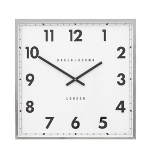 Buxton Wall Clock Chrome 50cm