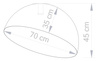 SFERA 70 plafon czarny/złoty