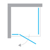 Kabina NESTA COPPER BRUSHED 1D prostokątna L 100x90x200 czyste 6mm Active Shield 2.0