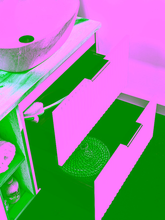 Zestaw meblowy 120cm z blatem i szafką z koszem na pranie