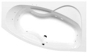 MAMBA R wanna z hydromasażem, 160x95x44cm, Active Hydro, chrom