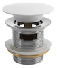 Odpływ wannowy 6/4", klik-klak, , solid surface, biały mat