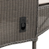Leżak ogrodowy ASCOT Lounger – regulowany, technorattan, poduszki