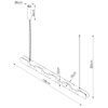 Lampa wisząca CHAIN 158 biała LED 3000K