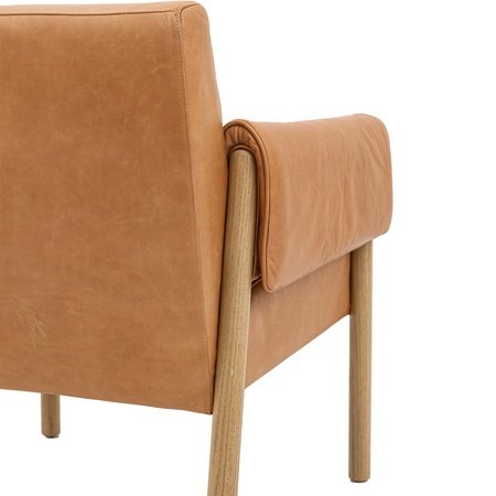 Stratford Armchair Brown Leather 755x725x800mm